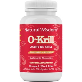 O-Krill Aceite de Krill Omega 3 EPA DHA Antioxidante Salud Cardiaca Memoria 180 capsulas Astaxantina  Krill Oil Suplemento Alimenticio Natural Sin