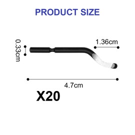 flintronic Universal deburring tool, pack of 20 replacement blades, without metal handle, metal handle blades, 360° rotating blade, cutting tool for 3D printers, plastic, aluminium