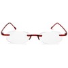 Scojo Gels Rimless Reading Glasses, Flame Frame/Clear Lens, 1.50 +