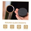 Gadpiparty 4pcs Black Plastic Round Leg Inserts for Furniture Chair