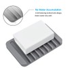 2PCS Mcyye Self Draining Soap Dishes, Premium Silicone Soap Holder