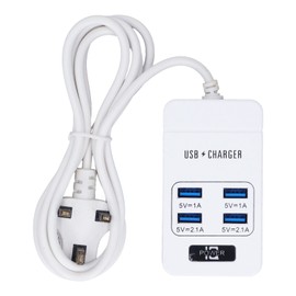 USB Socket Outlet Smart Fast Charging Multifunctional Portable White Small