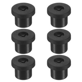 M METERXITY 6-Pack Rubber Grommets for Wiring 10mm Desk Grommet Double-Sided Flexible Cable Cord Grommet Desk Hole Cover for Cables/Wires Through Protection Cable Grommet [Black]
