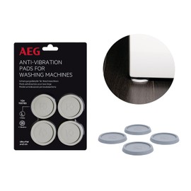 AEG Vibration Damper for Washing Machines, TÜV Tested, Anti-Vibration Cushions Reduce Noise & Vibrations, Improves Device Stability, 4-Piece Set, Rubber Pads, COCDAMPER, Diameter 4.5 cm