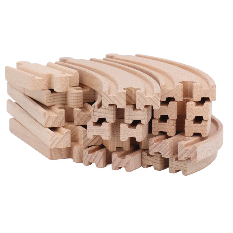 Wooden Train Track Set for Toddlers Assembly Kit Building Toys