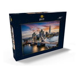 Tower Bridge And Skyline Of London, Great Britain, Shortly After Sunset - Premium 500 pieces Puzzle - MyPuzzle special collection from Puzzle Galaxy