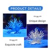 3 Pcs Aquarium Coral Reef Decor, Blue, White, Pink