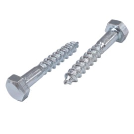 (Pack of 50 pcs) DIN 571 Zinc Plated Steel Hexagon Wood Screws M5 x 50 mm, Hex Screw, Lag Bolts, Hex Head, Coach Screws (50, M5 x 50 mm)