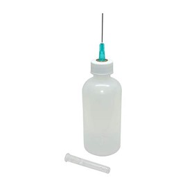 Gaunt Industries® HYPO-25 - Epoxy & Cement Applicator - Precision Acrylic Adhesive Dispenser - 2 Ounce Clear Plastic Bottle with 23 Gauge Blunt Needle tip
