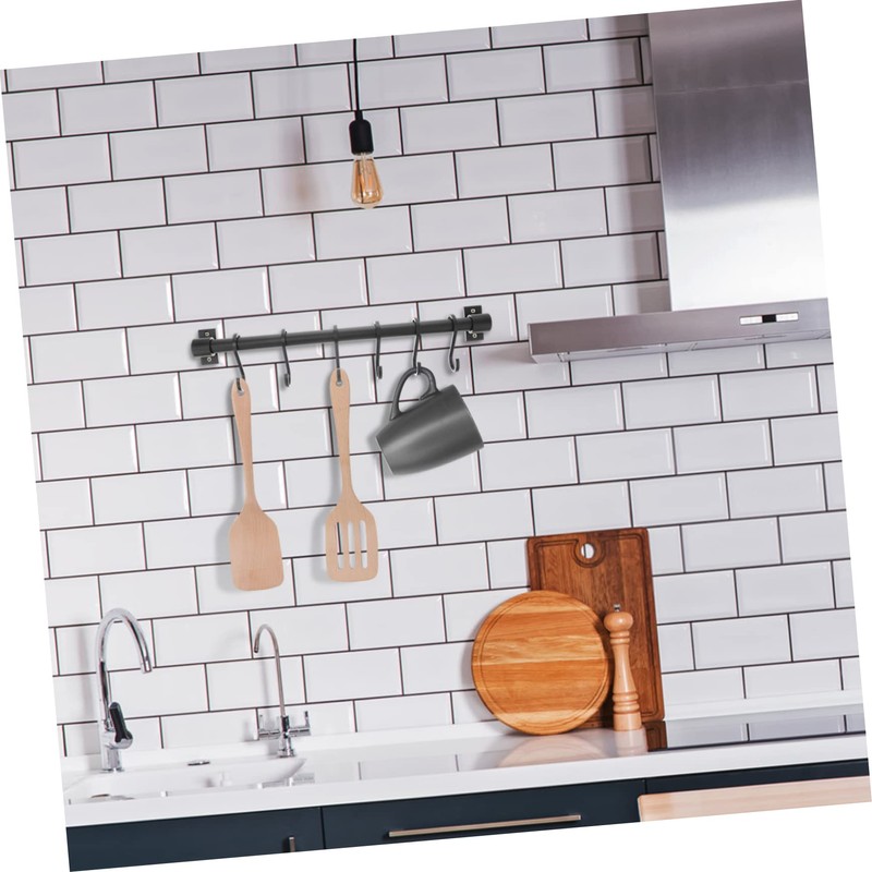 GLEAVI 1Pc Kitchen Utensil Hook Mounted Storage Shelf for Kitchen