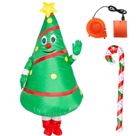 Antsparty Santa Claus Inflatable Costume, Christmas Blow up Costume, Funny Christmas Inflatable Santa Claus Costume, Christmas Cosplay Costume Adult