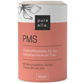 PURE ELLA PMS Vital Substance Complex for Women with Premenstrual Syndrome, Contains Vitamin B6, Monk’s Pepper and Lady’s Mantle, Supports Emotional Balance (60 Capsules)