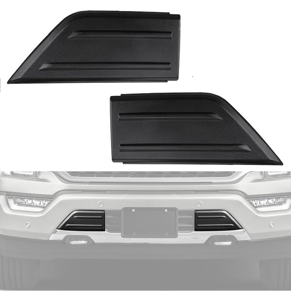 LHCDQSKCW Pair Front Bumper Guards Inserts Pads End Caps Cover for Ford F150 2021 2022 2023, Driver and Passenger Side Grill Trim Black