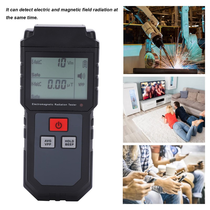 EMF Meter, 5Hz-3500MHz EMF Detector, Digital Radiation Detector for Electromagnetic