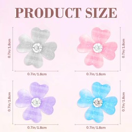 Oblihumoy Flower Hair Clips Mini Claw Clips Small Hair Claw Clips Floral Claws, 20Pcs Fashion Hair Accessories for Women Birthday and Wedding Party