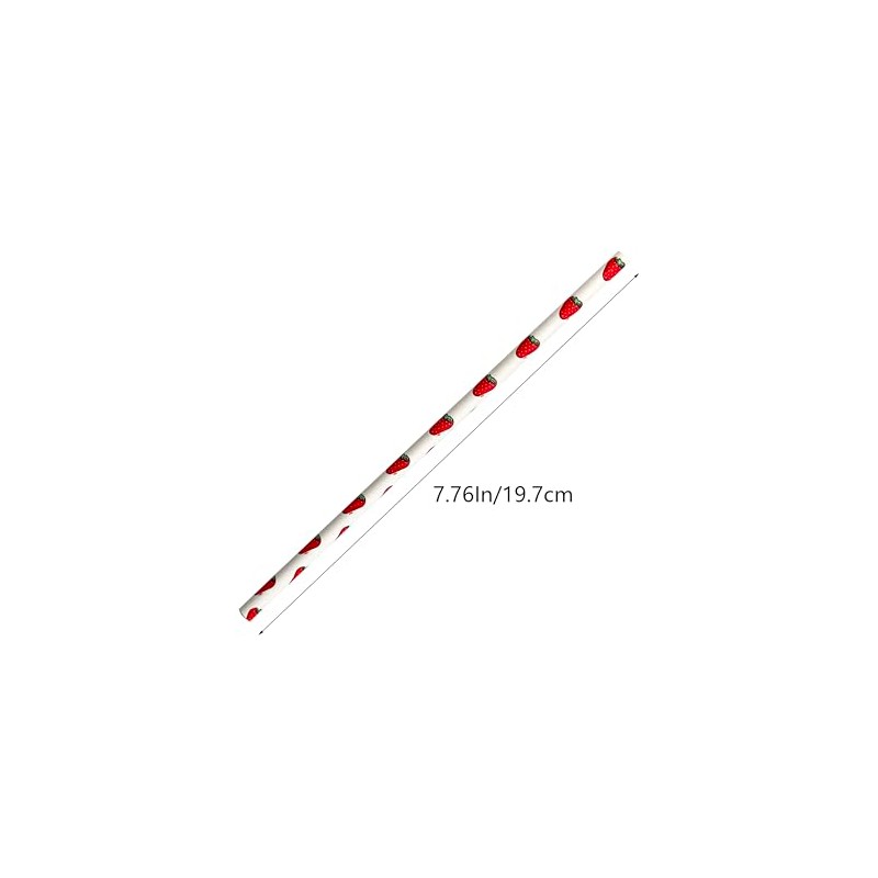 100 Pcs Disposable Straws, Biodegradable Paper Straws for Juices, Shakes,