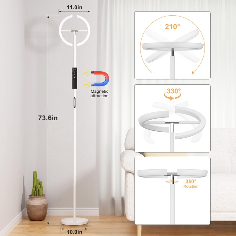 PreeOtti Floor Lamps for Living Room, 40W/2400LM LED Floor Lamp