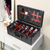MARTEXBUY Makeup Train Case, Professional Barber Case, Portable Cosmetic Organizer