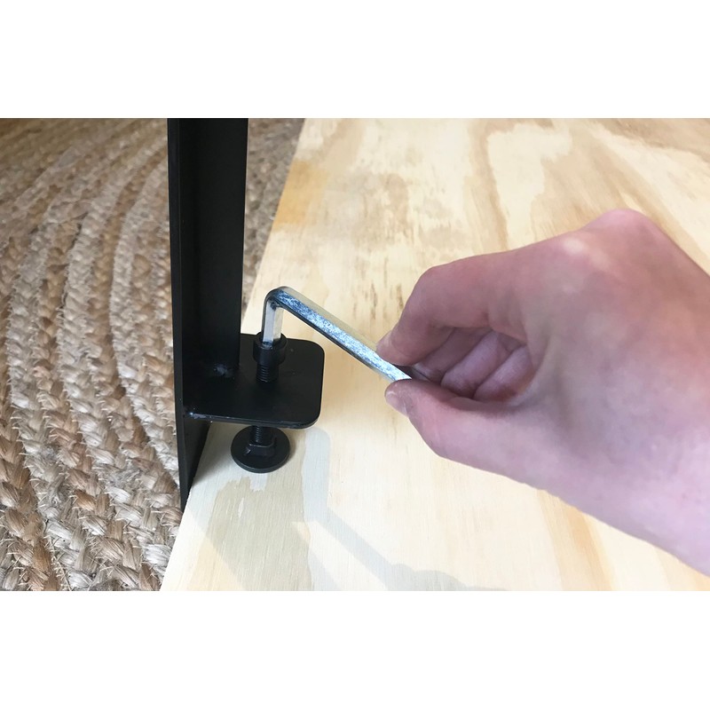 Shepherd Hardware 8130E 16" Adjustable Fit Table Clamp Legs, Black