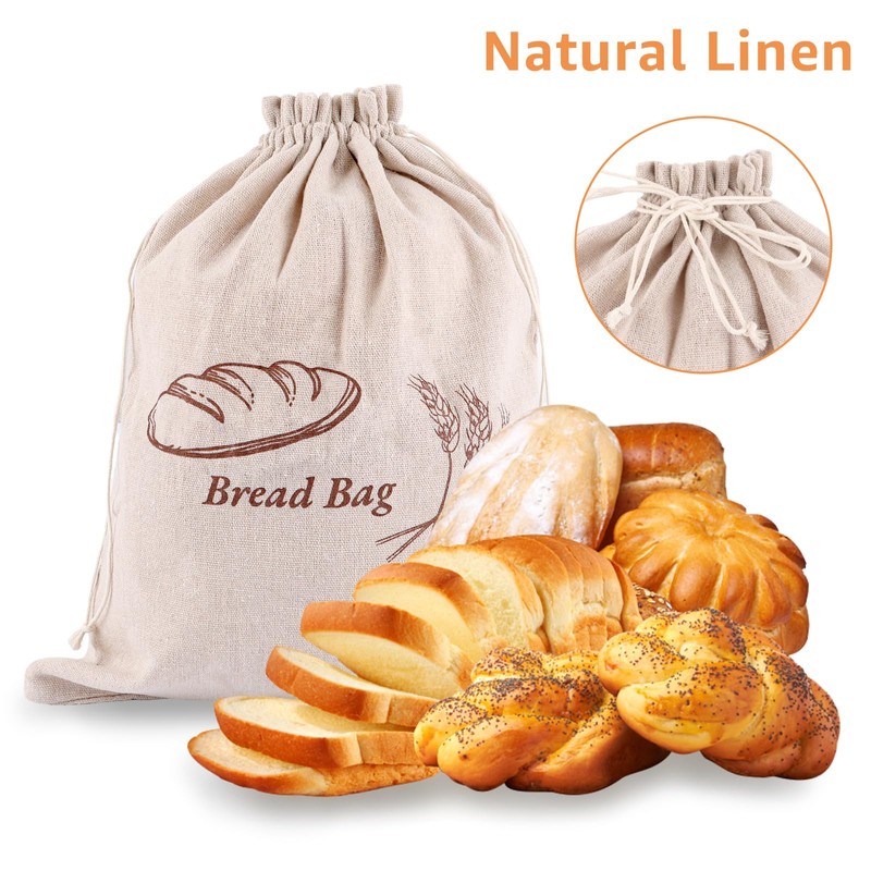 LDXDRU Set of 6 30 x 38 cm Linen Bread