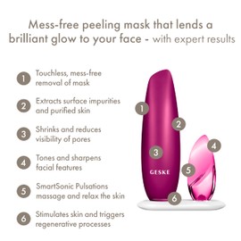 GESKE SmartAppGuided™ Touchless Magnetic Exfoliating Mask 5 in 1 Magnetic Face Mask Removes Impurities Face Mask Pore Cleaning Care for Women and Men Face Masks