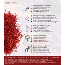 FRISAFRAN | Safran Fäden 2g | Safranfäden | Spanischer Safran in Fäden | Safranfäden für Paella | Halbe Gramm purer Geschmack & Farbenpracht | Handverlesener Safran | Ideal für exklusive Gerichte.