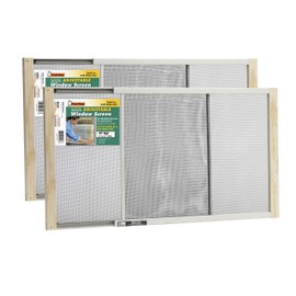 Frost King 2AWS1537 WB Marvin Adjustable Window Screen, 15" high, fits 21 - 37" wide, 2-Pack