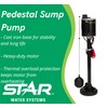 Star 3CDH Cast Iron Pedestal Sump Pump with Easily Adjustable