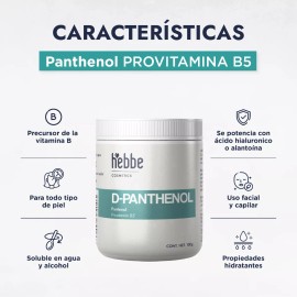 HEBBE COSMETICS AFN5 EMH23 ETD2 D Pantenol Usp 99% Uso Cosmético (panthenol) 100 Gramos