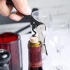 Pulltap's Double-Hinged Waiters Corkscrew, Black and Stainless Steel