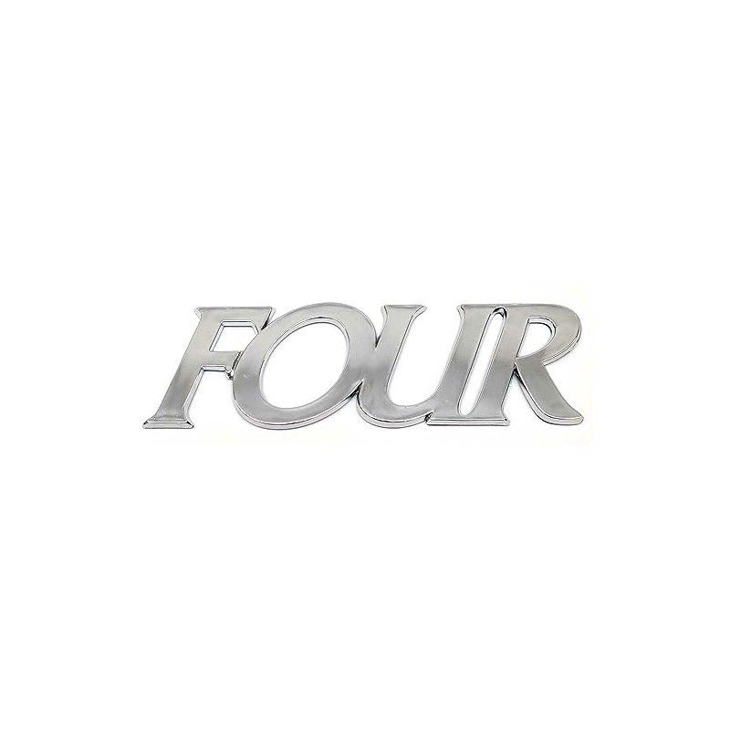 Four Winns Boat Raised Emblem Decal | Silver Plastic Mirror