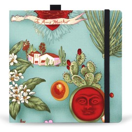 Square 8X8 300gsm Watercolor Journal Hardbound 40pgs（20 Sheets Front Back 2 Textures） Travel Size for Calligrapher Colored Pencil Watercolor Sketch Handmade Cloth Cover Notebook Doodle