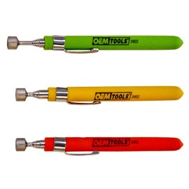 OEMTOOLS 24922 Neon Pocket Telescoping Magnetic Pickup Tool | Heavy Duty Pickup Tool with Telescoping Shaft & Strong Magnet Tip | Will Receive One of Three Colors (Green, Yellow, or Red) at Random