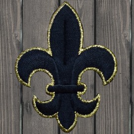 Large Fleur De Lis Embroidered Patch — Iron On