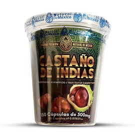 Natural de Mexico USA Castaño de Indias Capsulas Mejora la Circulacion Sanguinea Reduce Hinchazon 150 Capsulas