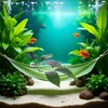 Green Betta Fish Leaf Pad,Plastic Plant Betta Hammock Leaf Bed,Simulating