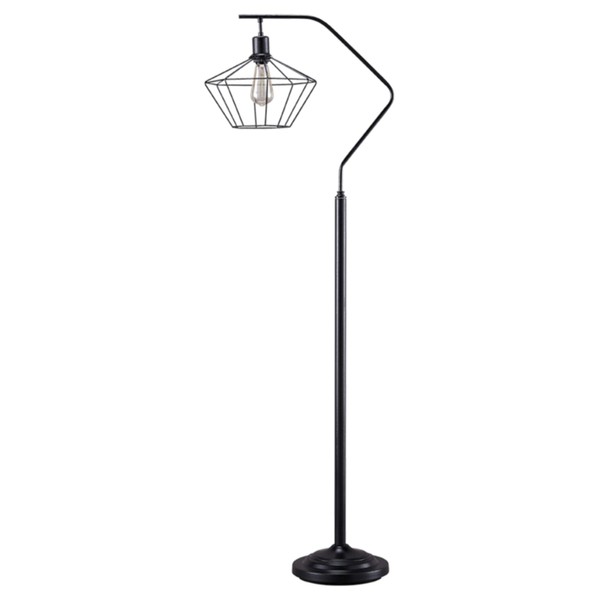 Signature Design by Ashley Makeika Industrial Floor Lamp with Metal Shade, 62", Black