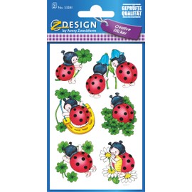 Avery Zweckform 53281 Decoration Decal, Ladybug, 12
