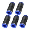PATIKIL 12 x 10mm Push to Connect Fittings, 5Pcs Plastic