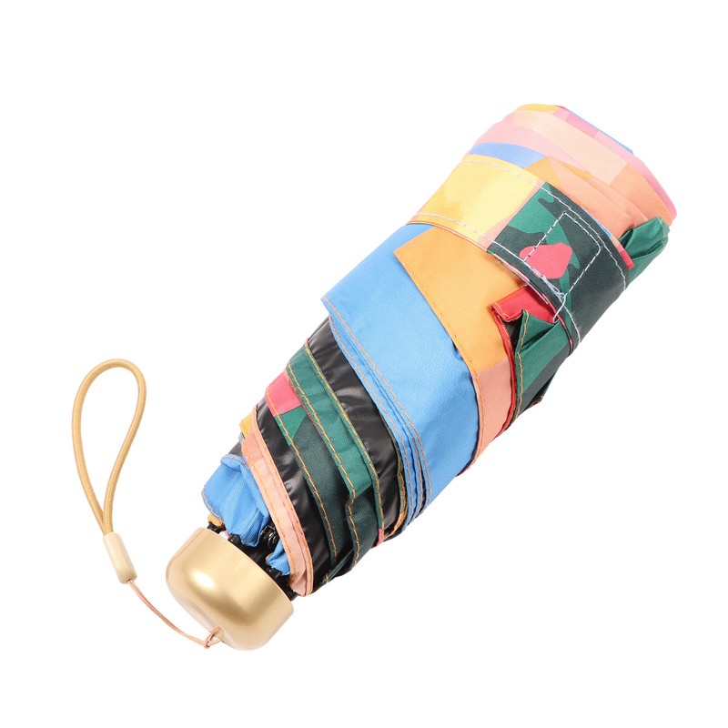 Sun Umbrella Compact Umbrella 5 Level Foldable 6 Ribs Multiuse