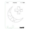 Bartl 102545 English Version Mini Wooden Puzzle Cross or Moon