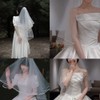 Tosenk Bride Veil, Bridal Headdress Veil with Comb, Short, Popular,