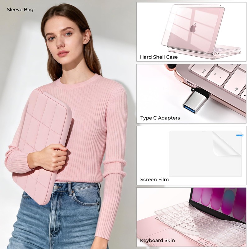 for MacBook Neo Case 13 inch 2026 Model A3404, Crystal