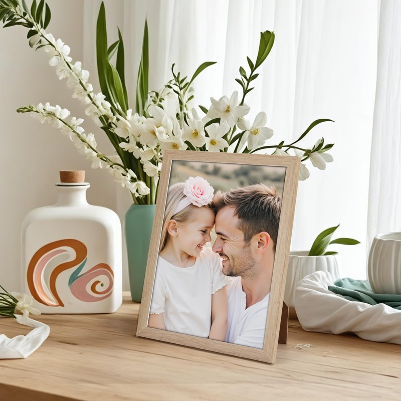 Ditwis 8x6 Photo Frame Wood Colour, Modern Natural Picture Frame