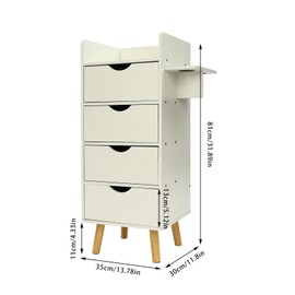 DCEHKR Salon Storage Cabinet Barber Stations Storage Cabinet with 4 Drawers Salon Stations for Hair Stylist Suitable for Hair Salons, Beauty Shops, Cosmetic Studios And Spas (White)