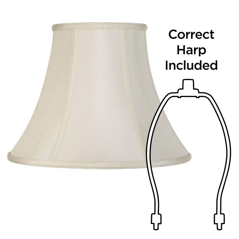 Creme Large Bell Lamp Shade 7" Top x 14" Bottom