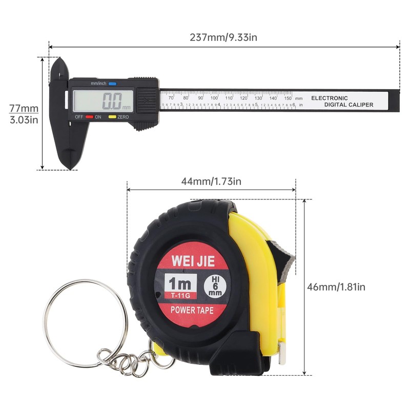 Smgda Digital Caliper 5.9 inches (150 mm), Accuracy 0.004 inch