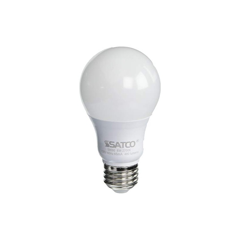 Satco S9590 Type A Light Bulb, Warm White