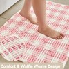 TYUU Waffle Bath Mat, Boho Bathroom Rugs Non Slip Washable