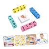 Kisangel 1set Wooden Alphabet Blocks Spelling Learning Toy Word Cards